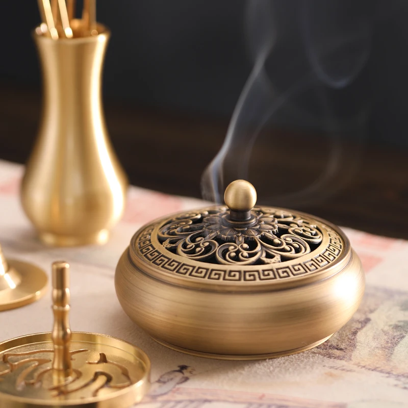 Incense burner with 4 flavors Pan incense Agarwood sandalwood cliff osmanthus indoor incense Yoga meditation incense