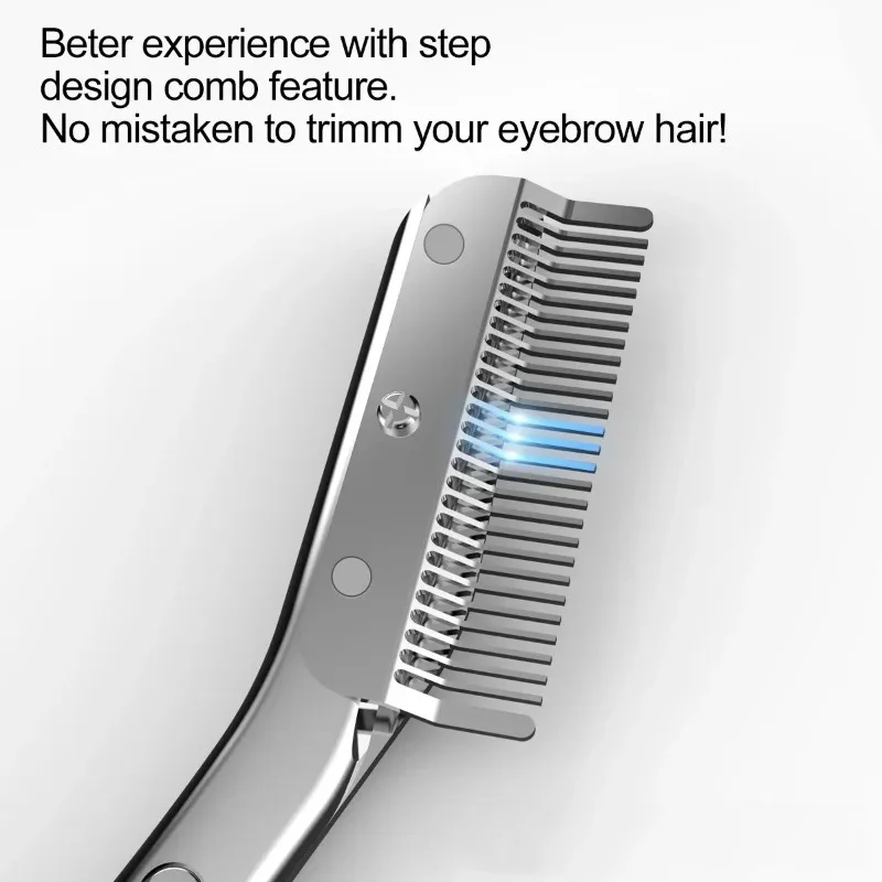 Stainless Steel Eyebrow Scissors with Comb Professional Makeup Trimming Tool for Eyebrows Facial Hair Remover Grooming Kit