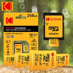 Karta pamięci Kodak High Speed 100 MB/s 32GB klasa 10 UHS-I 64GB 128GB 256G karta Micro SD V30 U3 TF karta do aparatu Smartphone gra