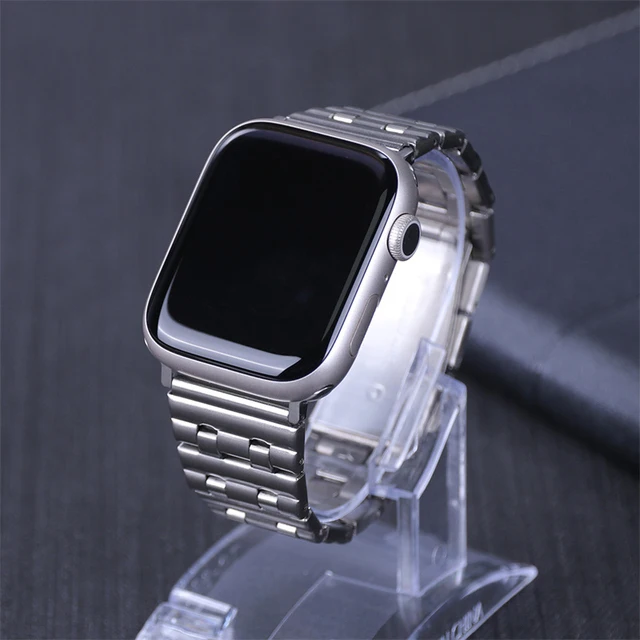 Tali logam untuk jam tangan Apple seri 10 9 8 7 SE 46mm 42mm 45mm 41mm 38 40 44mm gelang baja tahan karat untuk iWatch Ultra 2 49mm