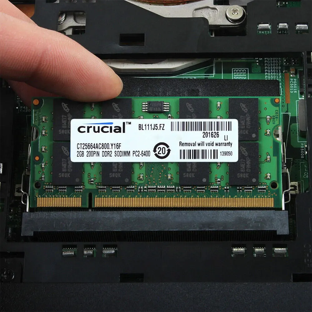Crucial Laptop Memory RAM DDR3 DDR3L DDR2 2GB 4GB 8GB 1600 1866