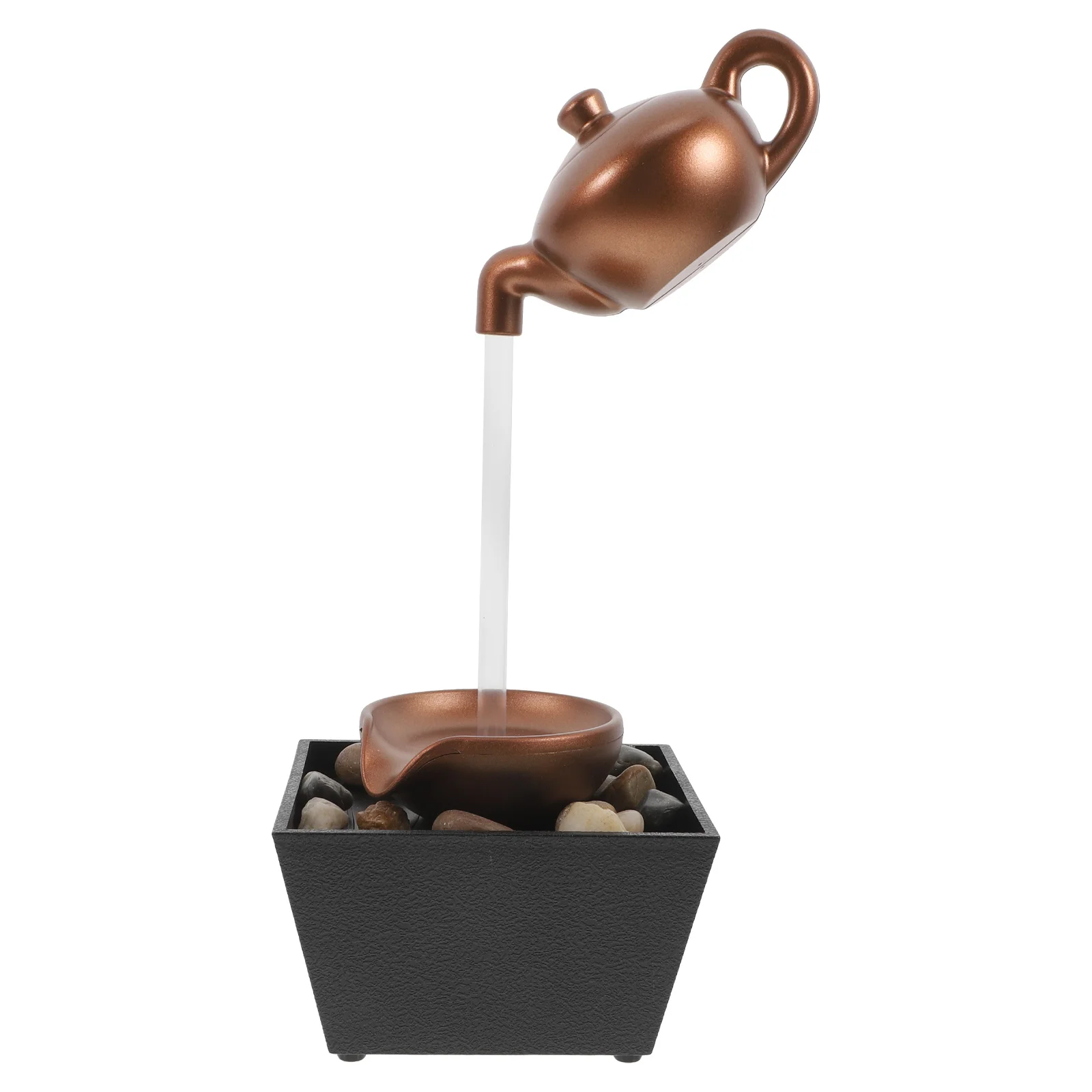 

1pc Desktop Water Top Plastic Tabletop Led Usb Feature Kettle Relaxation Decor Water Fall Fountains Garden