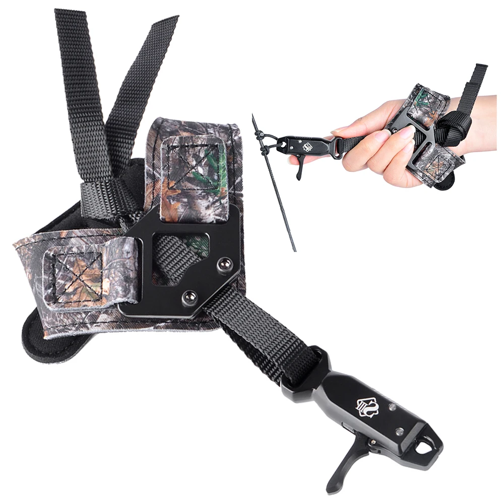 

Archery Compound Bow Release Aids Wrist Strap - 360° Adjustable Caliper Trigger, Precision Tool for Hunting & Target Shooting