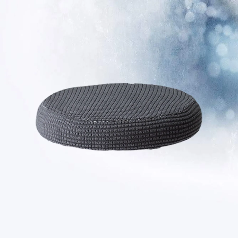 

Round Elastic Dark Gray Chair Cover Protective Stretchy Removable Case Seat Cover for Wedding Party Office Hotel Banquet