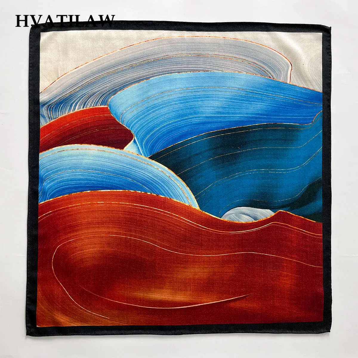 New 82% Wool 18% Silk Square Scarf 62cm Women Print Double Sided Bandana Neckerchief Headscarf Fashion Hair Wrap Shawl Gift Box