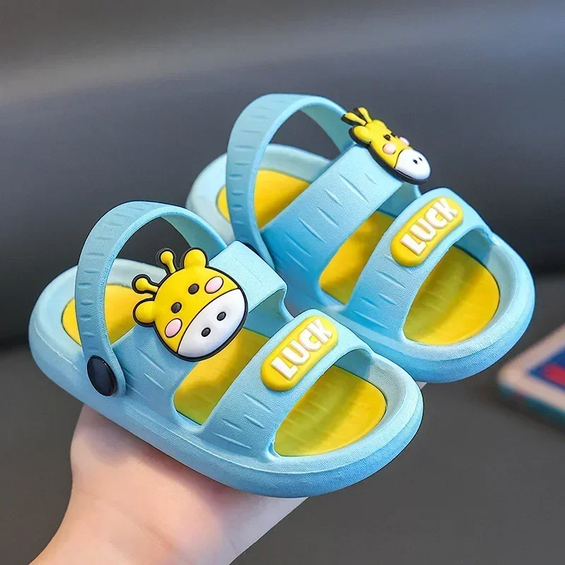 Cute Animal Kids Slippers for Boys and Girls Non-Slip Soft Bottom Home Bathing Kids Shoes for Girl Boys Shoes