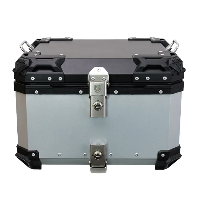 Kotak Bagasi Motor Aluminium 55L Berkualitas, Murah, Tempat Penyimpanan Belakang Motor