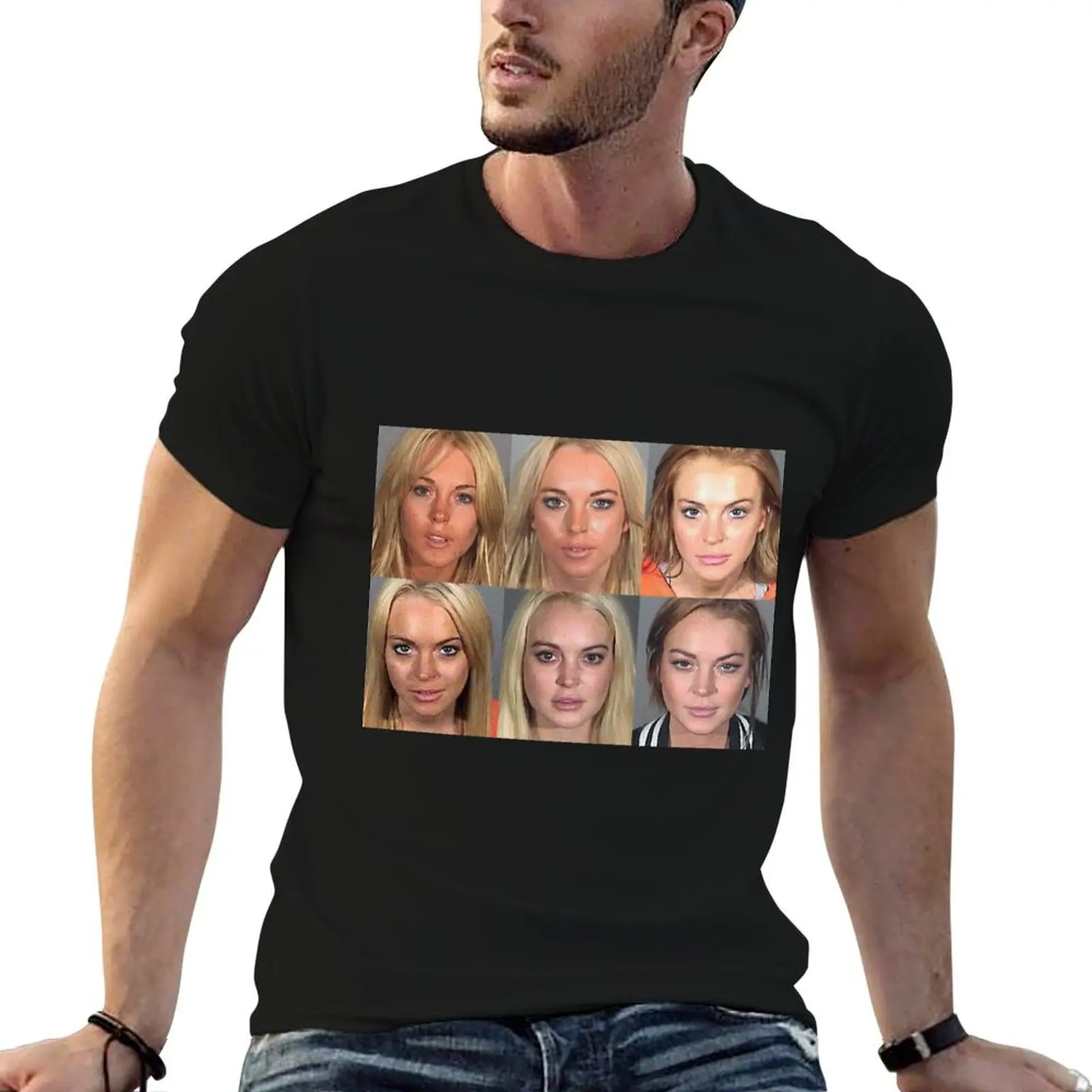 

t for lindsay lohan mugshot man shirt graphic t T-Shirt shirts man for