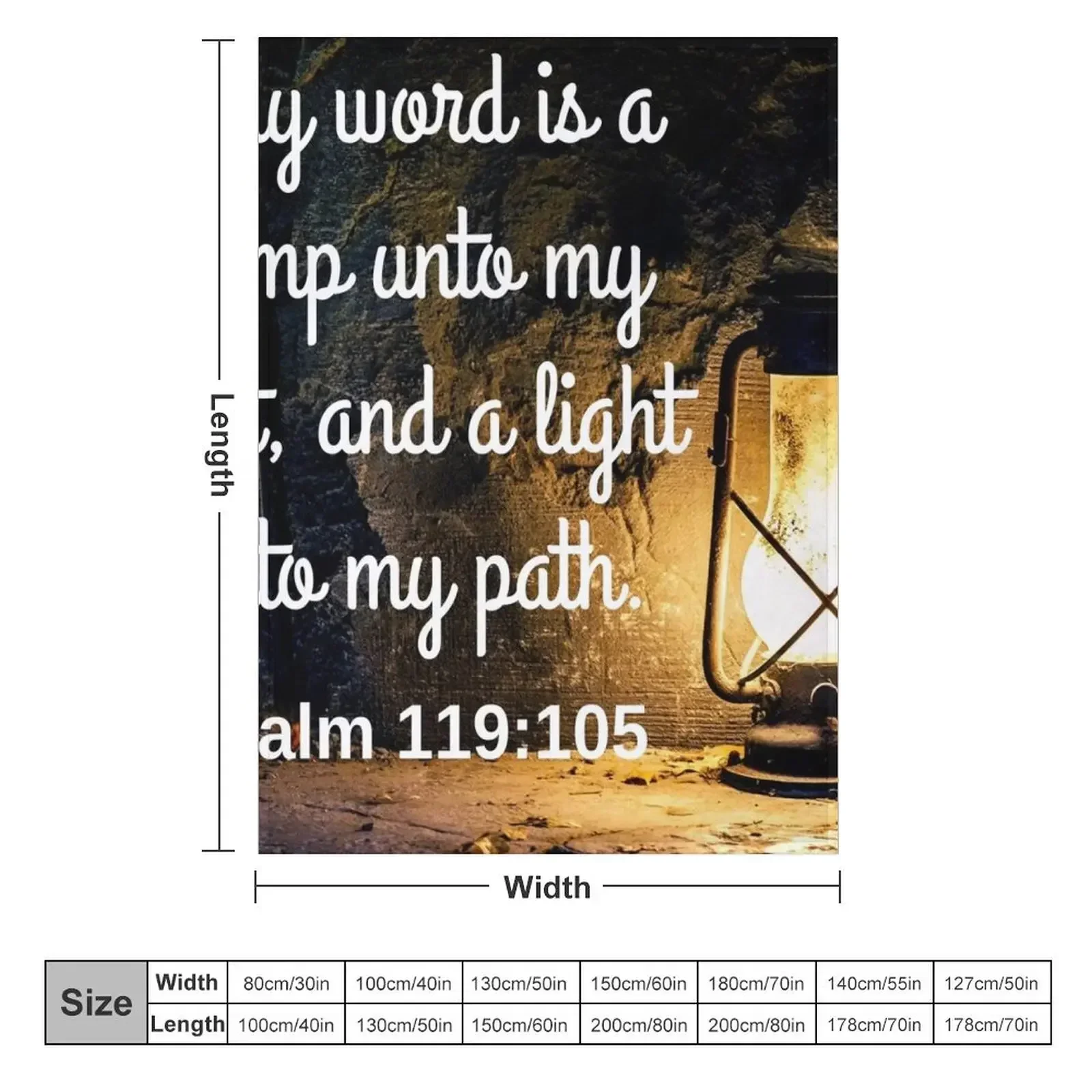 Psalm 119:105 Throw Blanket couch cozy soft plush fuzzy picnic outdoor blanket