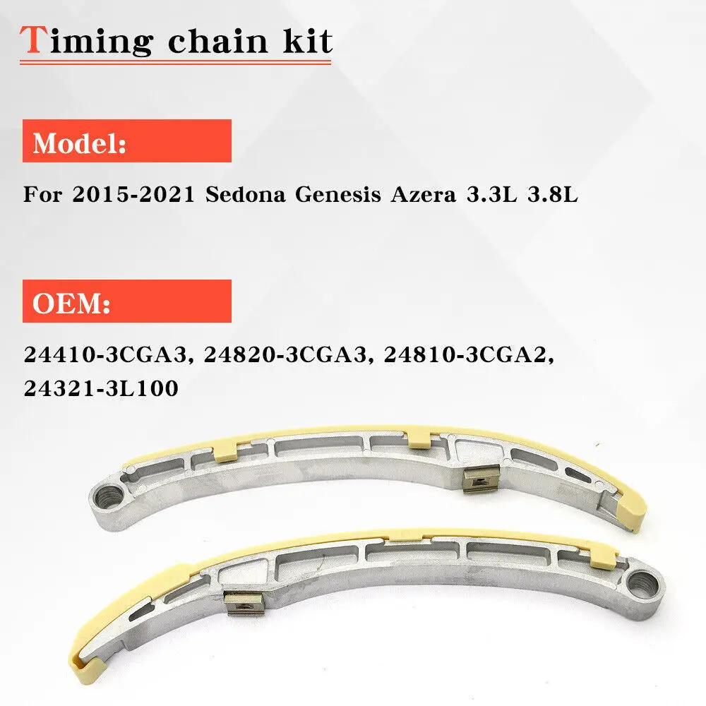 243123L100 24420-3CGA3 248103CGA2 248203CGA3 Kit Rantai Waktu untuk 2015-2021 3.3L 3.8L Sedona Genesis Azera Palisade Santa Fe U