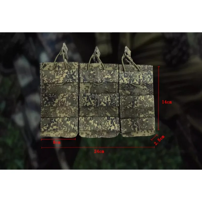 Russian EMR Digital Flora Camo Triple Mag Pouch Rhodesian Desert Tiger Stripe Flecktarn Magazine Holder Tactical Combat Molle