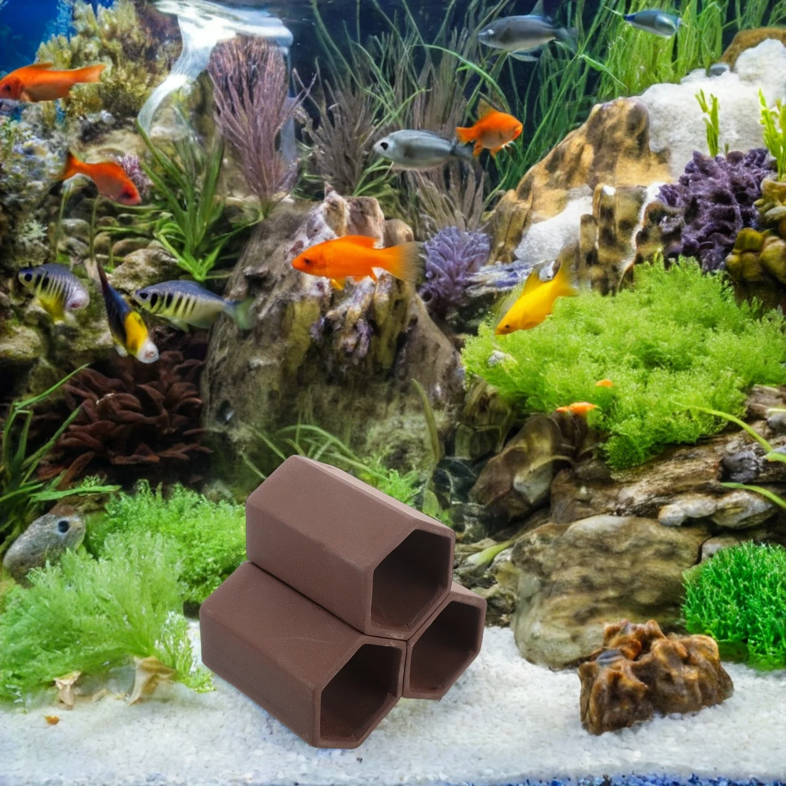 

Shrimp Hideout Aquarium Pottery Cave Breeding Habitat Spawning Shelter Decor for Fish Tank Natural Aesthetic Easy Maintenance