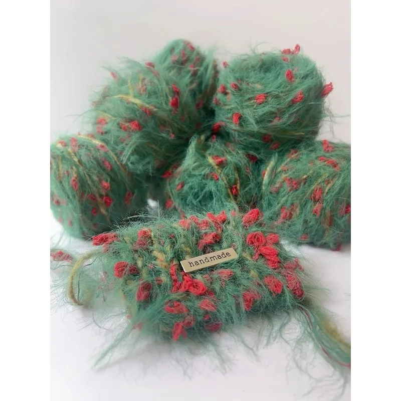 

Рождественские цветные шарики из пряжи, мягкие сумки ручной работы, шарфы, шапки, свитера, 100 г пряжи ручной смешивания, имитация норки Furread