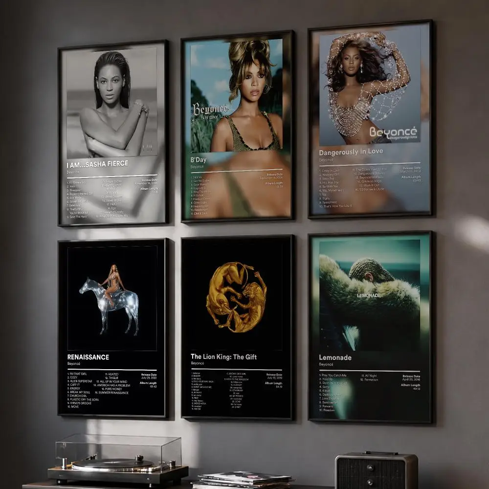B-Beyonce Rapper Album Poster HD Wall Art Wall Stickers Home Living Room Bedroom Bar Office Decor Prints