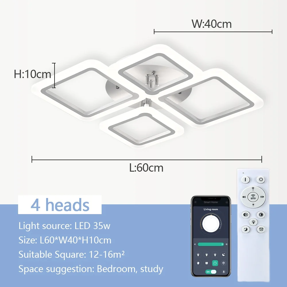 IRALAN neue Stil Deckenleuchte Zuhause Schlafzimmer Kronleuchter Heimbeleuchtung Dekoration moderne LED kreativ mit App und Fernbedienung