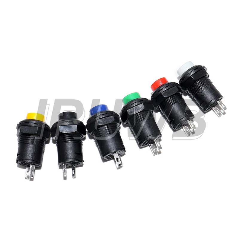 6PCS DS-428 Self-Lock /Momentary Pushbutton Switches 3A /125VAC 1.5A/250VAC DS428 12mm OFF- ON Push Button Switch