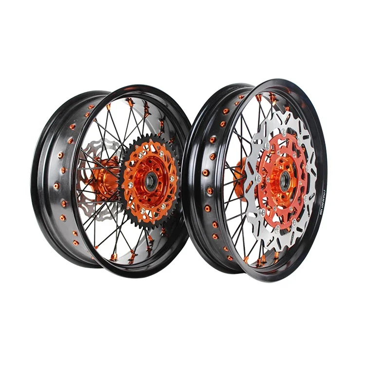 2023 Factory Direct Supply 3.5*17 Front 4.5*17 Rear Wheel Supermoto  Wheels For Sale