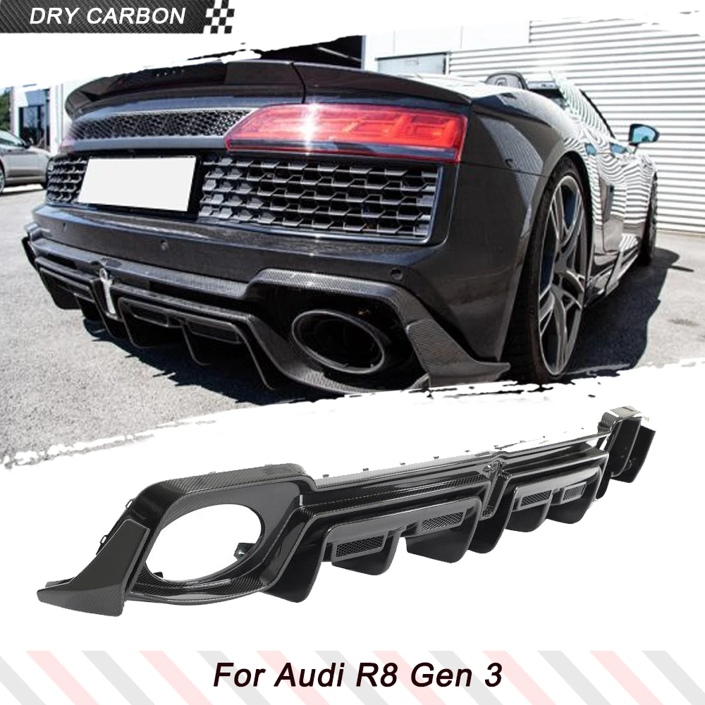 

Prepreg Dry Carbon Car Rear Bumper Diffuser Lip Spoiler for Audi R8 V10 GT Performance Coupe 2023 Facelift Gen 3 Rear Body Kits