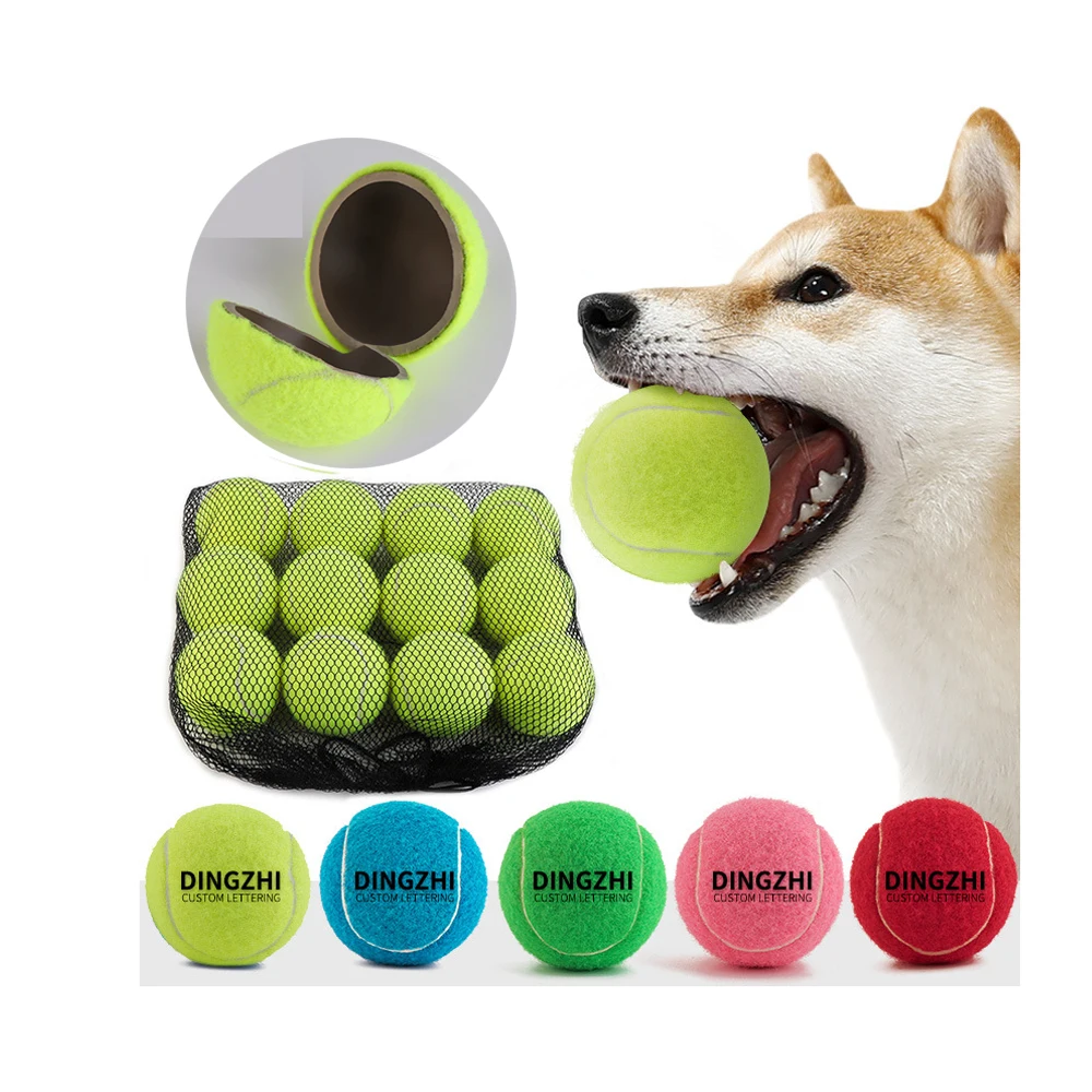 6.5cm Dog Toy Ball High-elastic Bite-resistant Tennis Dog Walking Toy Training Tennis Bite Molar Ball