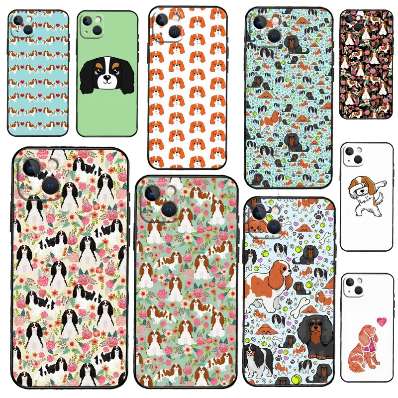 Funda Cavalier King Charles Spaniel para iPhone, 13, 14, 15, 16 Pro Max, 11, 14, 15, 16 Pro Max, XR Plus, X, XS Max, 12 Mini