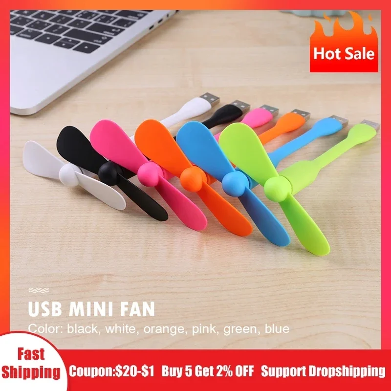 Mini-USB-Lüfter flexibler biegbarer Lüfter für Power Bank Laptop PC AC Ladegerät tragbarer Handl üfter für Computer Sommer Gadget