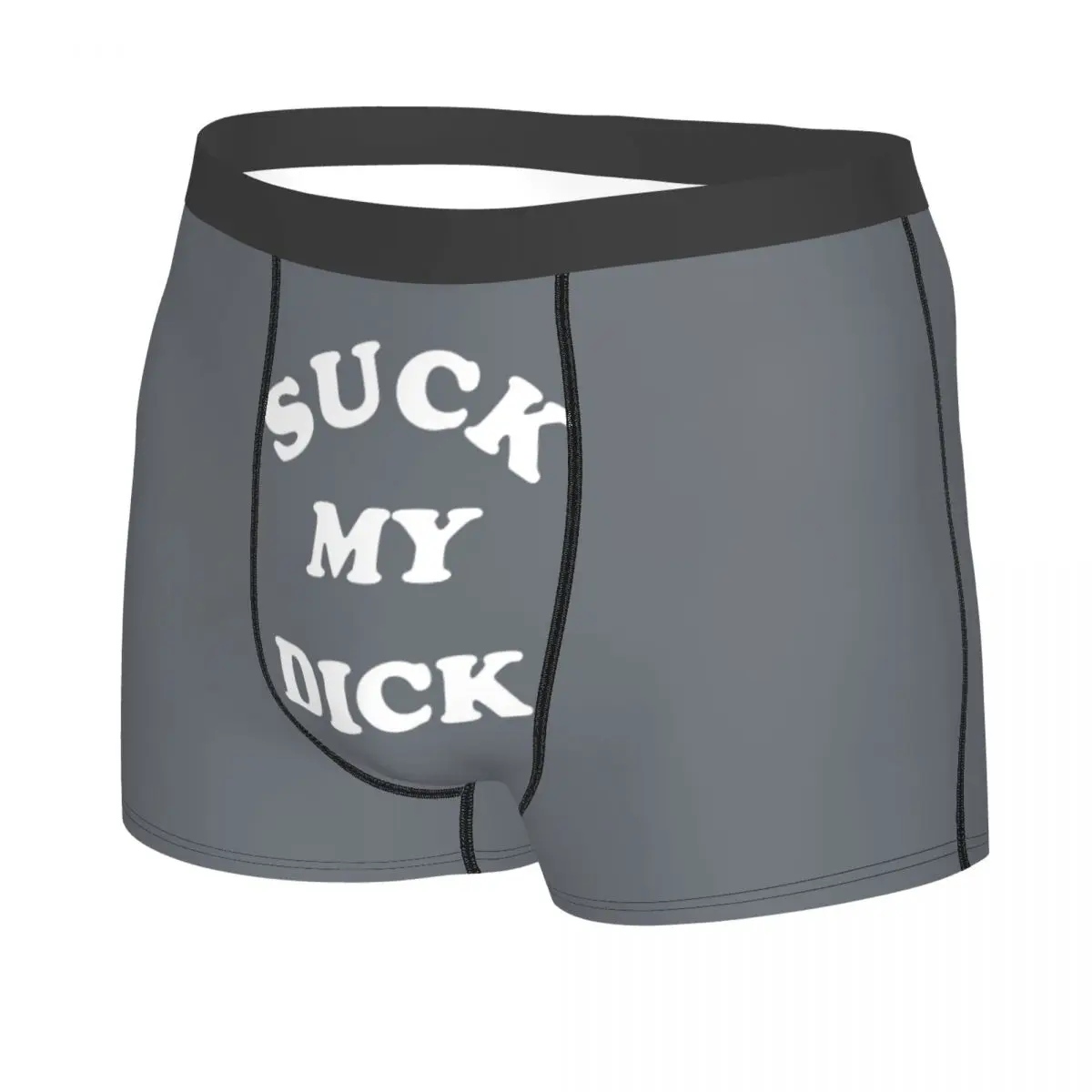 Custom Inspired Suck My Dick Underwear Male Print Boxer Briefs Shorts Panties Breathable Underpants