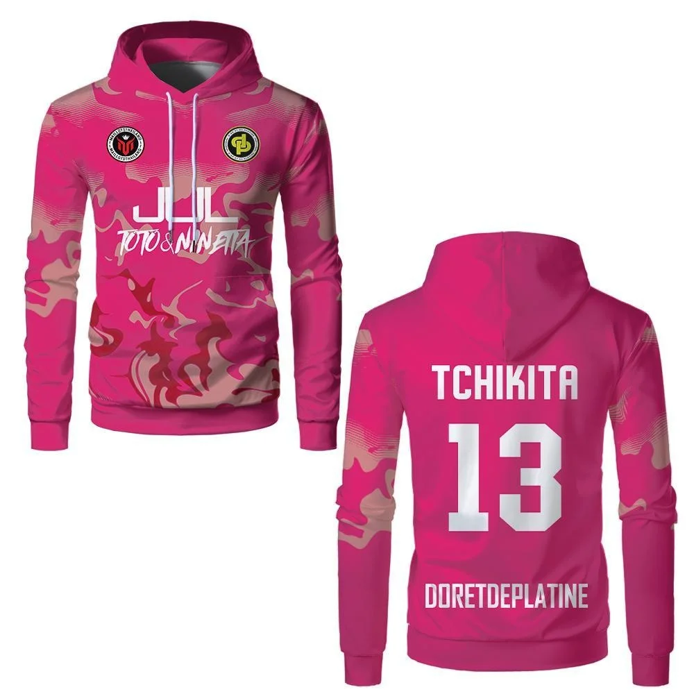 

New Autumn Winter Men's Hoodies Maillot 90 Minute Toto & Ninetta Double Side Print Long Sleeve Oversize Breathable Quick Dry Top
