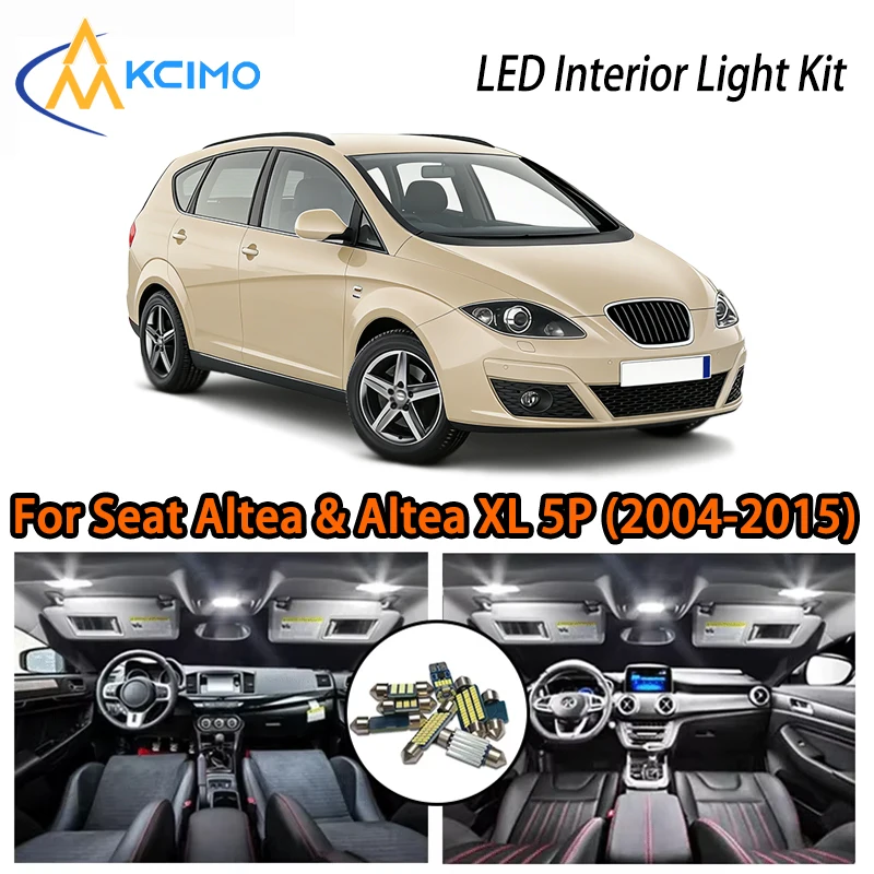 

KCIMO For Seat Altea & Altea XL 5P 5P1 5P5 5P8 (2004-2015) Premium LED Interior Kit, Quick Installation, Long-Lasting