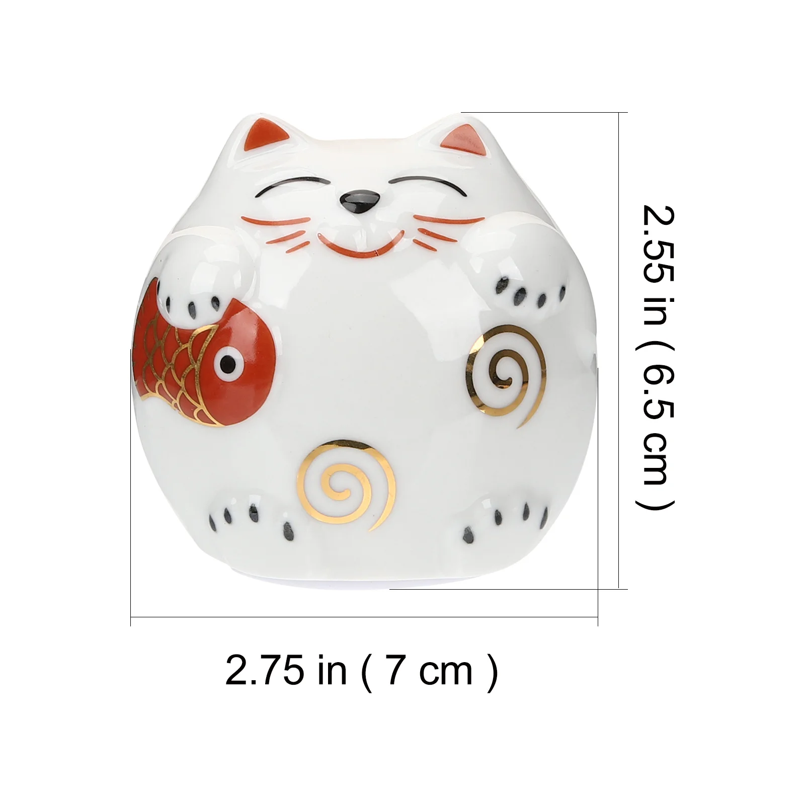 

Fortune Cat Ceramic Piggy Bank Porcelain Maneki Neko Desktop Coin Container Saving Pot Maneki Neko Japanese Fortunate Cat