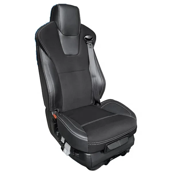 Heavy duty bus driver truck seat with mechanical suspension