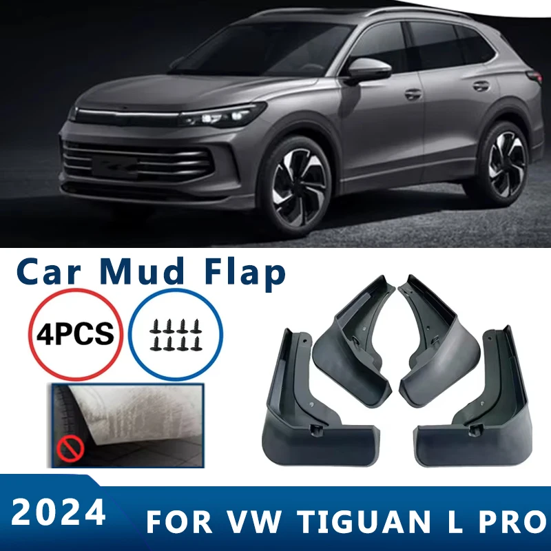 

Mud Flaps Fit for volkswagen TIGUAN L PRO 2024 Mudguards Tire Fenders Splash Proof Accessories Wheel Guards 4ps