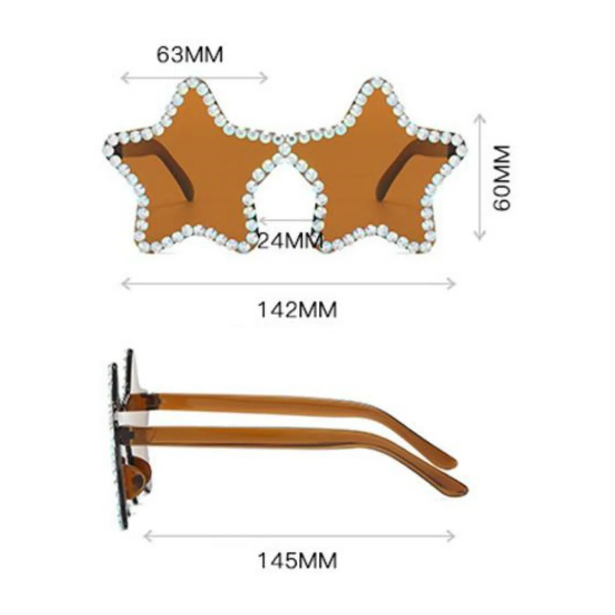 بدون شفة الخماسي النظارات الشمسية Y2K لطيف ستار حجر الراين نظارات الهيب هوب ظلال حفلة نظارات شمسية الفتيات الشارع صور زي الدعائم