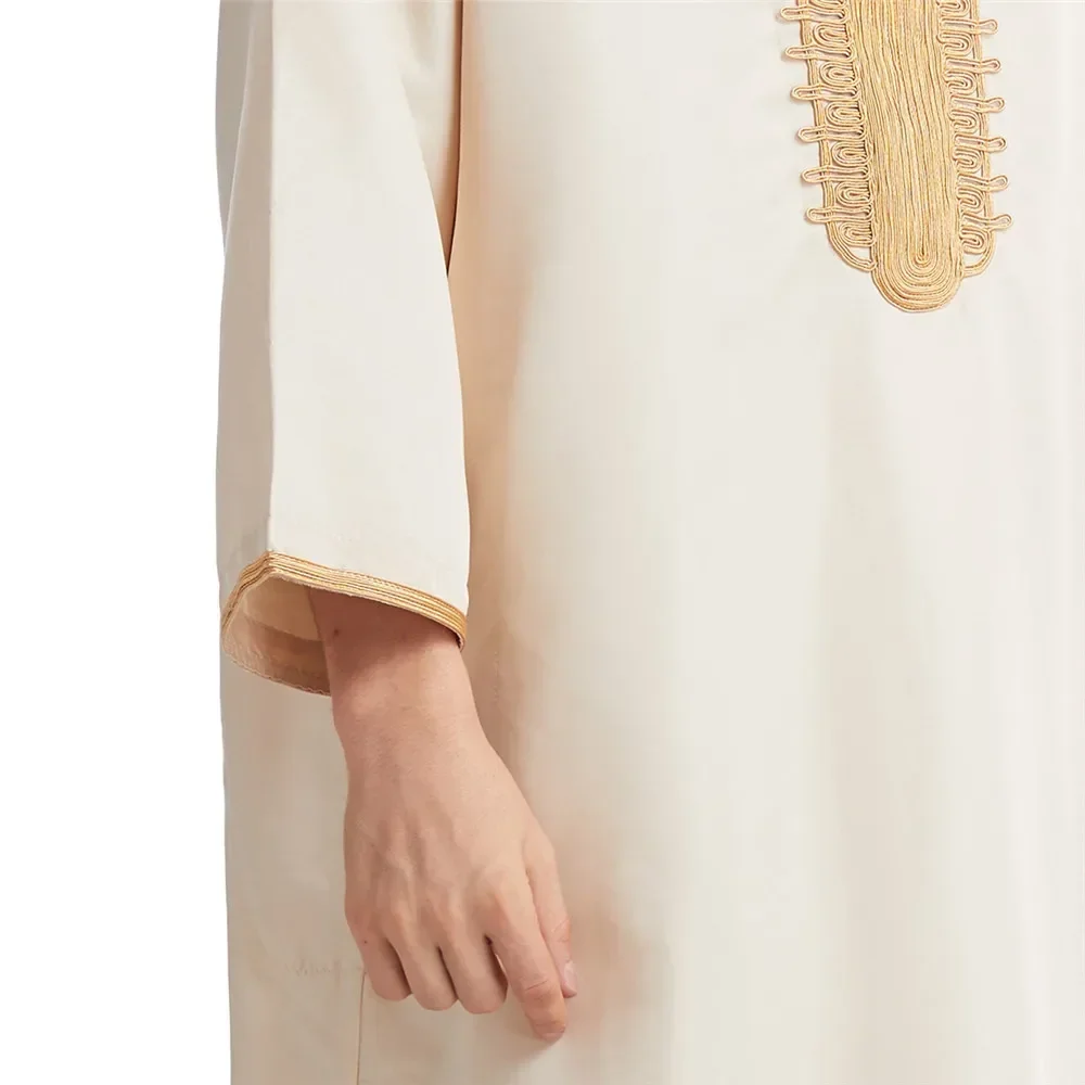 Men Long Robe Eid Muslim Man Jubba Thobe Modest Islam Clothing Dubai Saudi Abayas Prayer Abaya Kaftan Ramadan Morocco Dress 2025