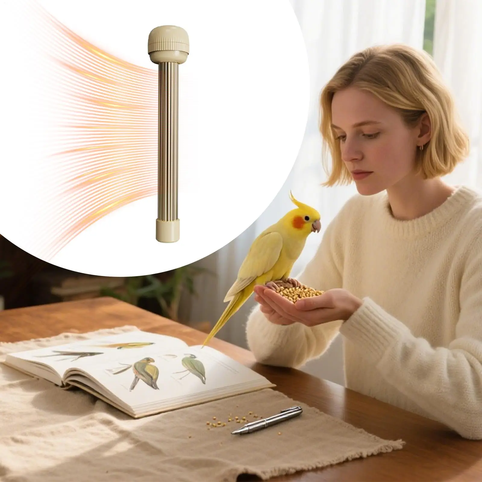 Winter Warm Heated Bird Perch Stand USB Anti Bite Bird Cage Heater for Parrot Cockatiels Budgies Thermo Heating Plate Hammock - view 4