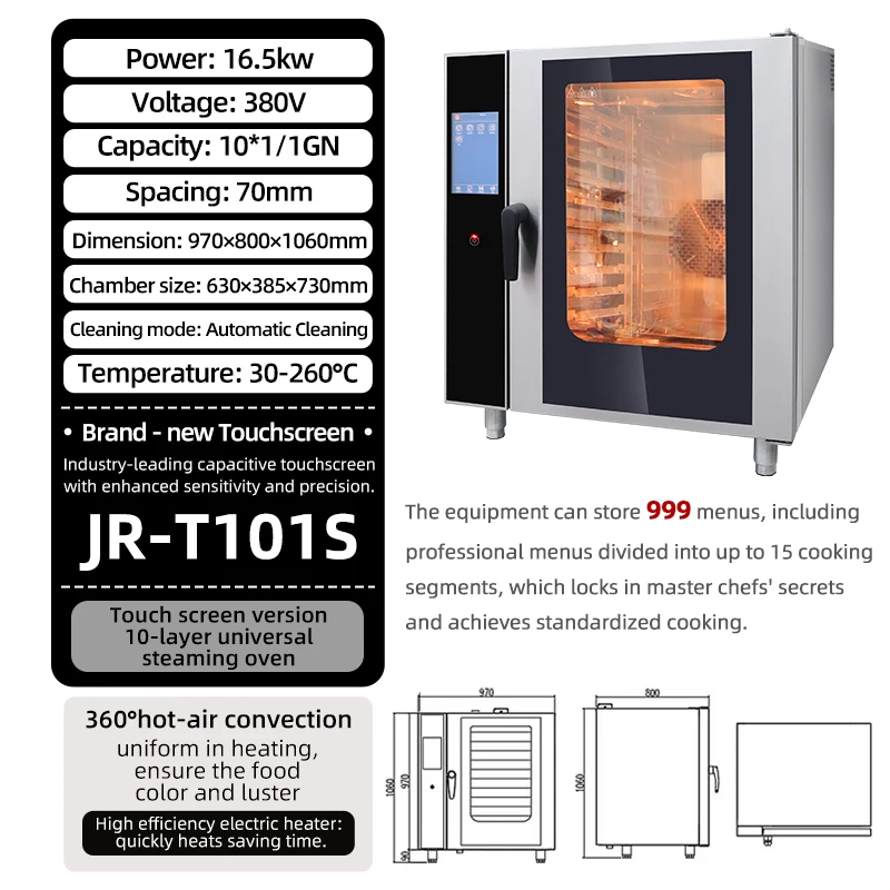 Commercial 380V Electrical Oven for Hotels Restaurants New Deck Steam Baking Kitchen Equipment 10 Commercial Cooking Equipment