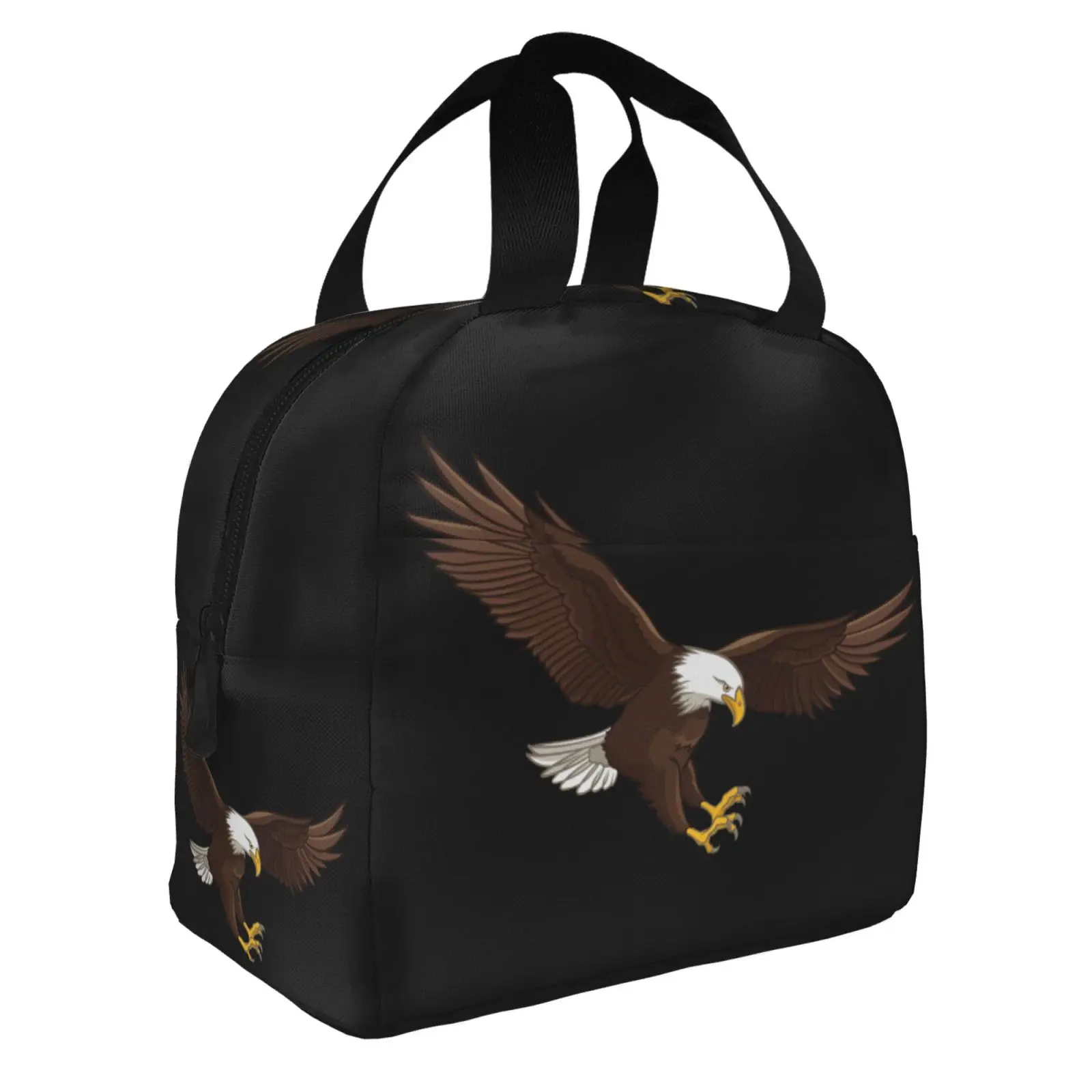 Fly Like A Eagle Lunch Bag Large Capacity Thermal Insulated Lunch Tote Lightweight Women's Lunch Box Bag for Work School Picnics