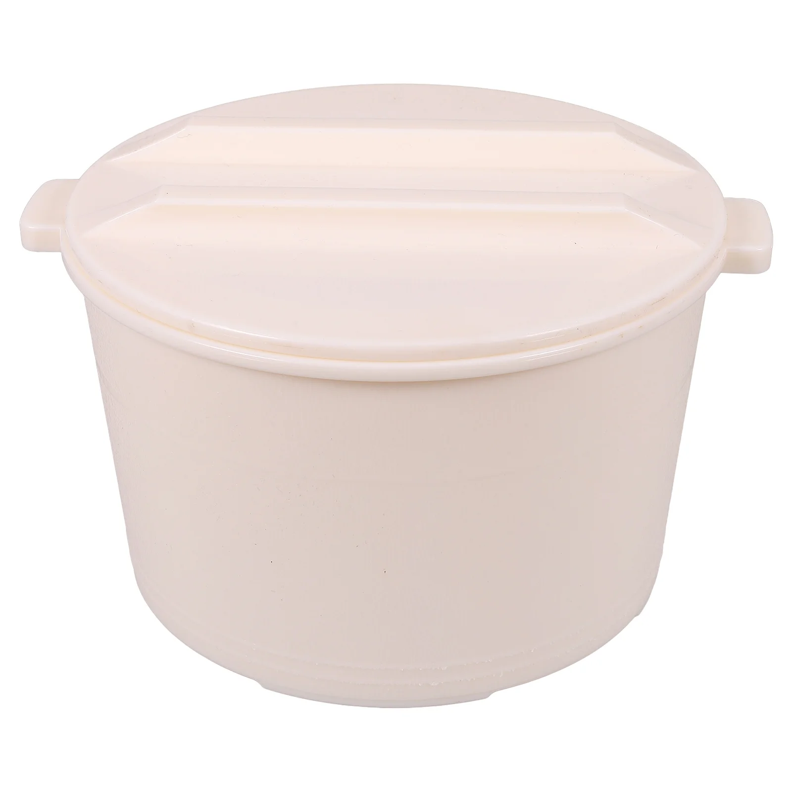 

1pc Plastic Rice Barrel Large Capacity Heat Resistant Lidded Container For Sushi Steamed Rice Storage Kitchen Bucket