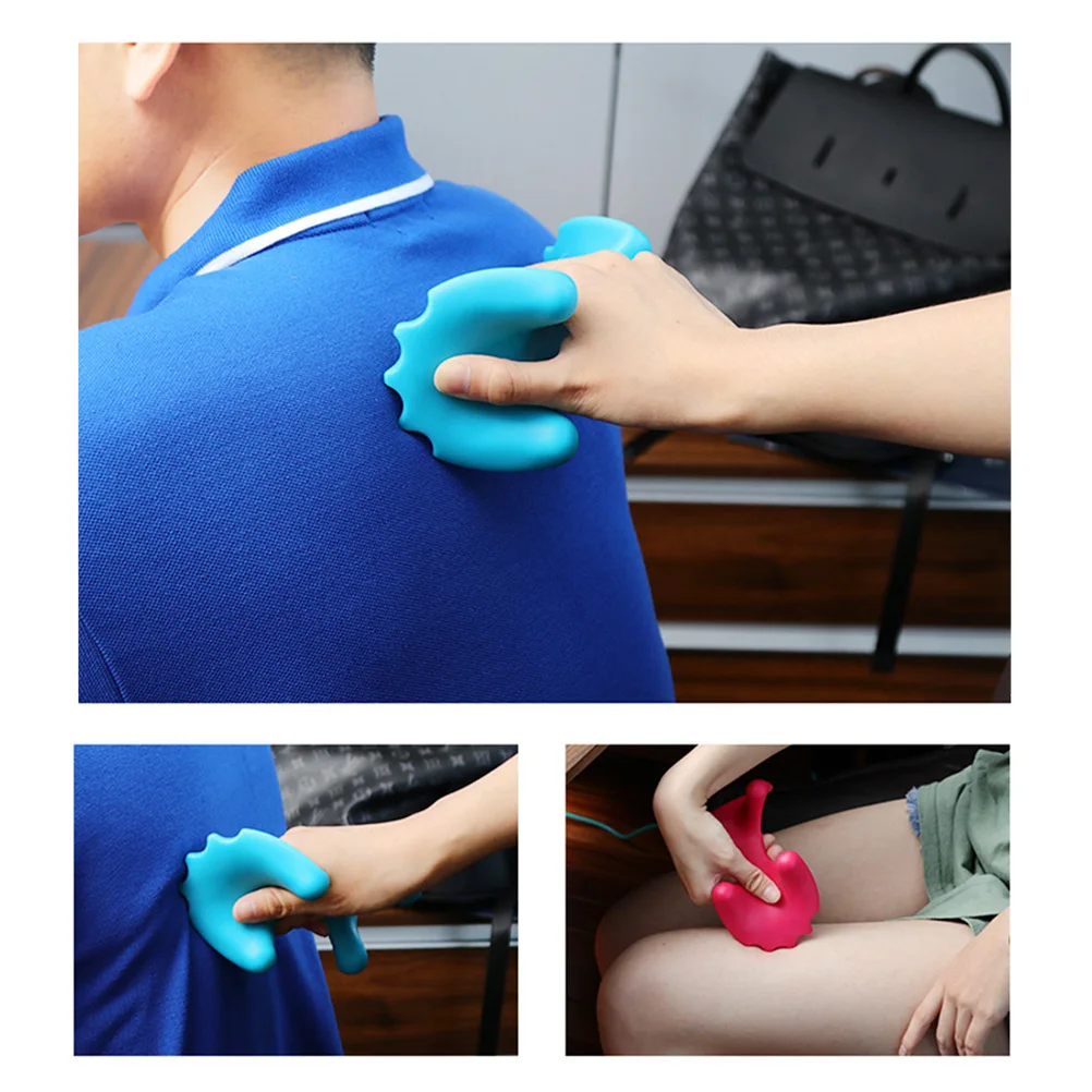 

Multi-functional Manual Cervical Massage Tool Massager Neck Massager Relaxed Pain Massage Ball for Home (Blue)