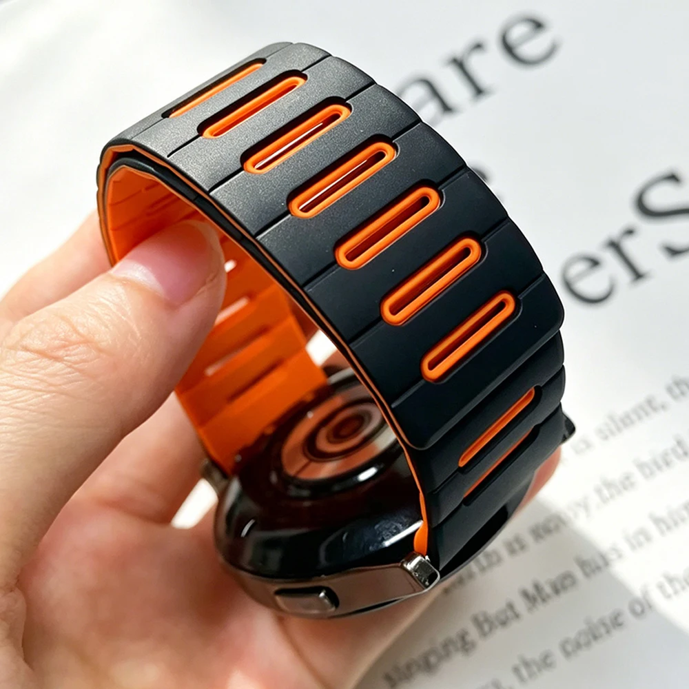 Bracelet magnétique en Silicone respirant, 20mm/22mm, pour AMAZFIT BALANCE 2 Active 2 3 GTS 4/2 mini 3 BIP 6 5 UNITY GTR 4/3/3 Pro 2e