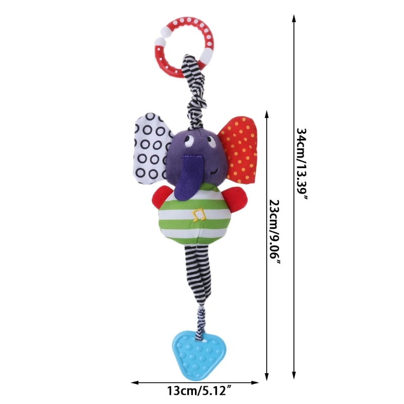 bebê mordedor chocalhos infantil criança música elefante pendurado cama bonecas brinquedo educativo