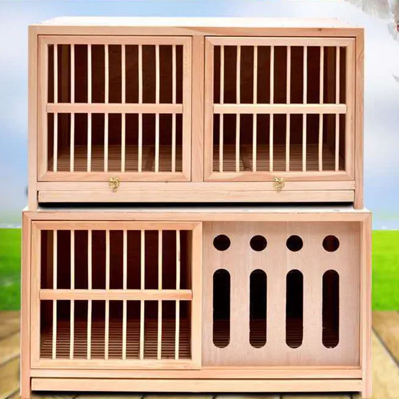 60x30x35cm DIY Wooden Pigeon Cage Bird Poultry Breeding Box Racing Pigeon Equipment Pigeon Matching Nest Bird Pairing Cage