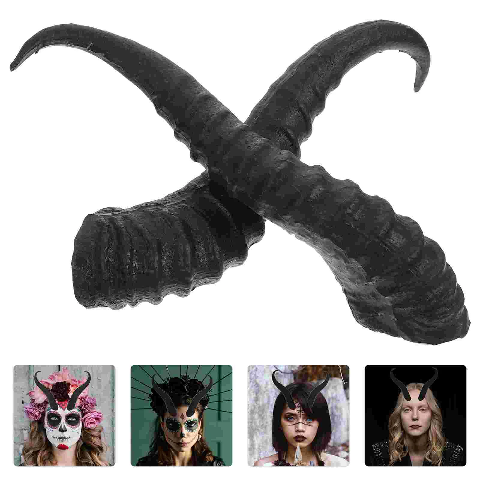 Rogi Sheephorn pałąk obręcz do włosów rekwizyty Diy sztuczne chluba Ram klipy akcesoria Cosplay gotyckie kostiumy poroża