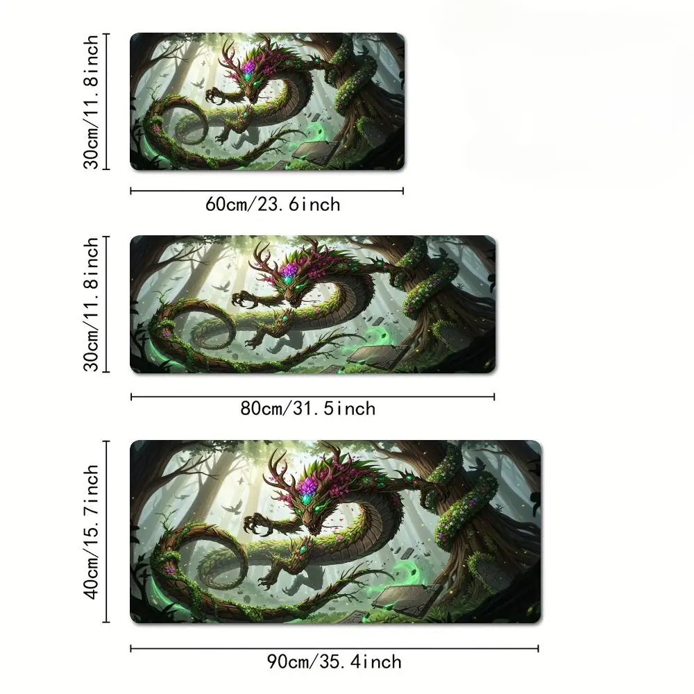 لوحة ماوس أنيمي من Forest Giant Dragon Playmat، حصيرة مكتبية مطاطية مضادة للانزلاق، ملحقات الكمبيوتر، حصيرة ألعاب لوحة المفاتيح، لوحة ماوس، وسادة ماوس