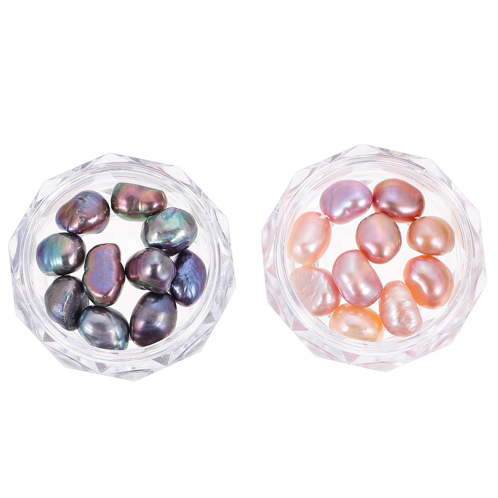 

2 Boxes Nail Art Pearls Decorative Charms Bright Color Easy Use Home Salon Freshwater Phone nament Manicure Accessories DIY