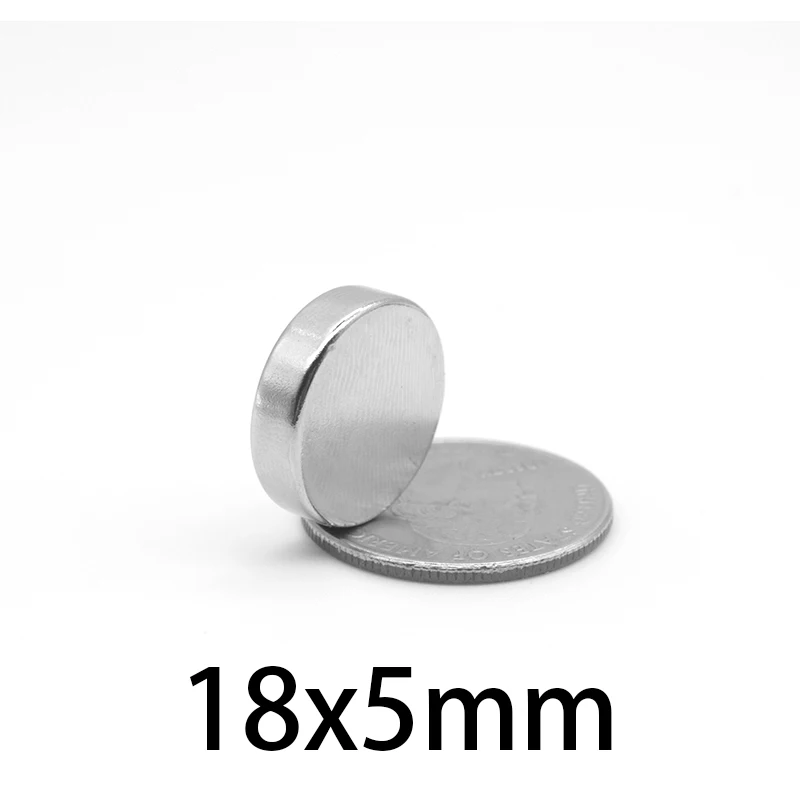 18x5 mm N35 Strong Neodymium Magnet 18mmx5mm Round Rare Earth Permanet Magnets 18*5mm Packaging Magnet Fridge Magnet