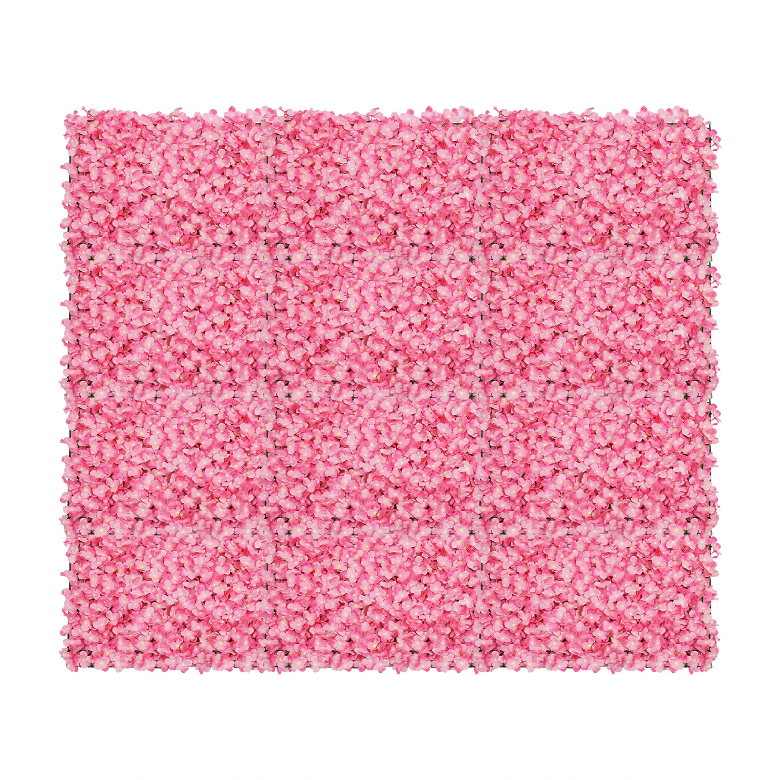 20 Pack 24''x16'' Artificial Flower Wall Panel Pink Flower Wall Panels Artificial Flower Wall Mat Silk Rose Flower Panels