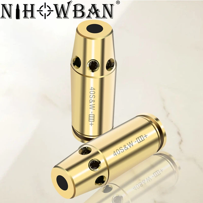 

Nihowban Tactical Red Dot Laser Sight .40S&W Brass Bullet Infrared Laser Calibrated Fire Aiming Training Hunting Gun Accessories