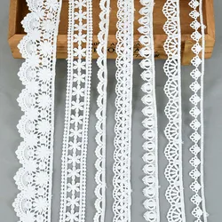 5yards White Net Lace Ribbon Flower Lace Fabric Trim For Clothing Wedding Party Gift Packing Decor DIY Sewing Crafts Accessories