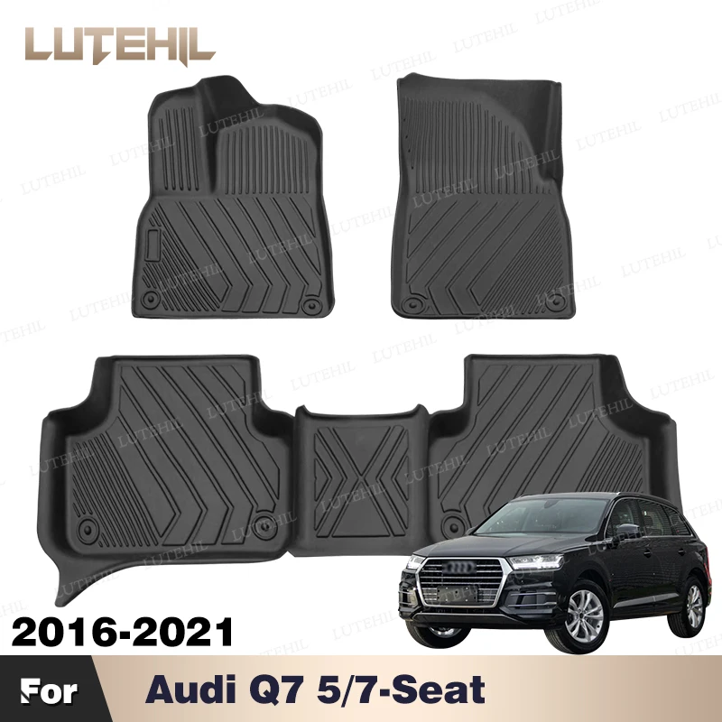 

All-Weather TPE Car Floor Mat For Audi Q7 4M 5/7-Seat 2016-2021 2017 2018 2019 2020 Carpet Cover Interior Protector Accessories