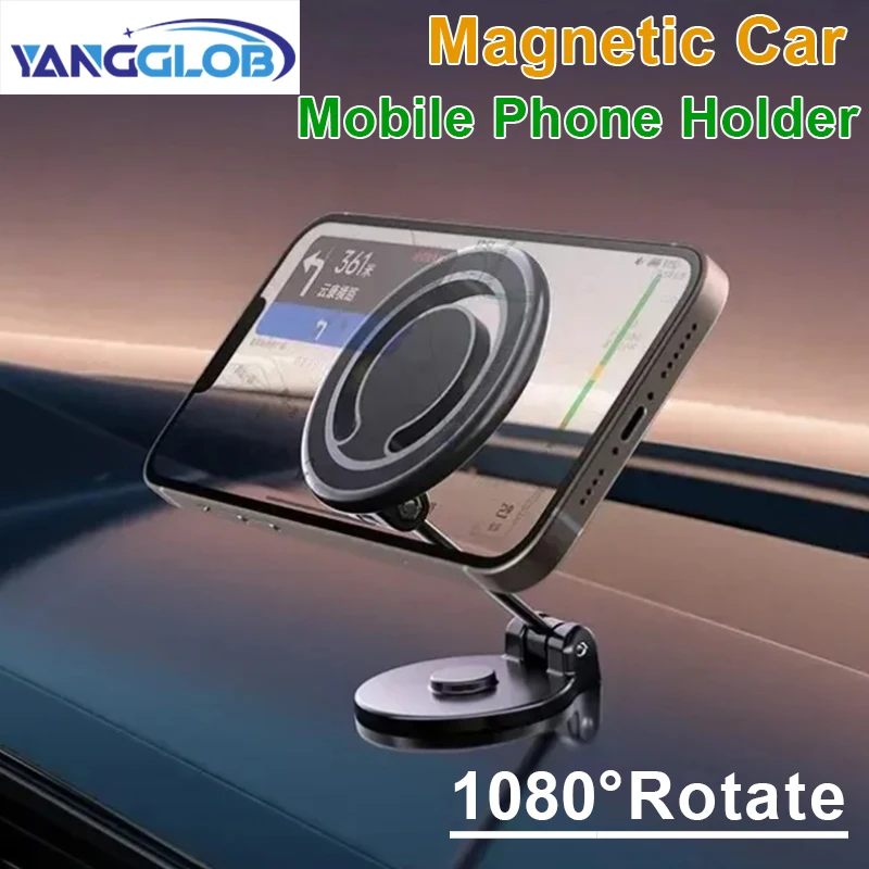 

1080 Magnetic Car Mobile Phone Holder Magnet Car Bracket Mount Cell Smartphone Support in Car For iPhone 15 14 13 Samsung Xiaomi